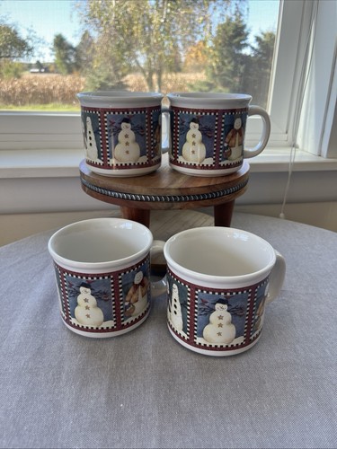 Debbie mumm snowman stoneware - snowman,